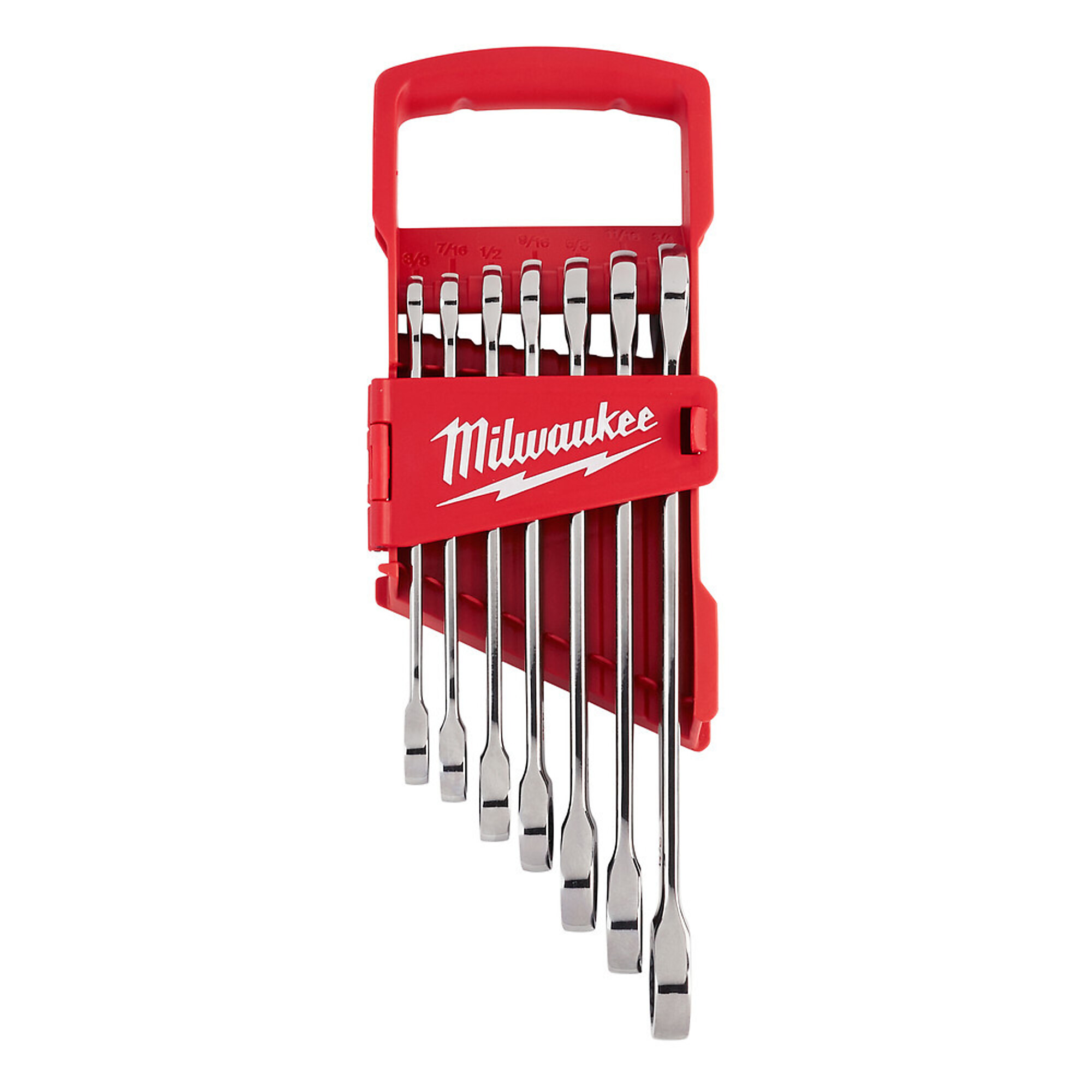 Milwaukee Ratcheting Combination Wrench Set, 7-Pc., SAE, Model# 48-22-9406